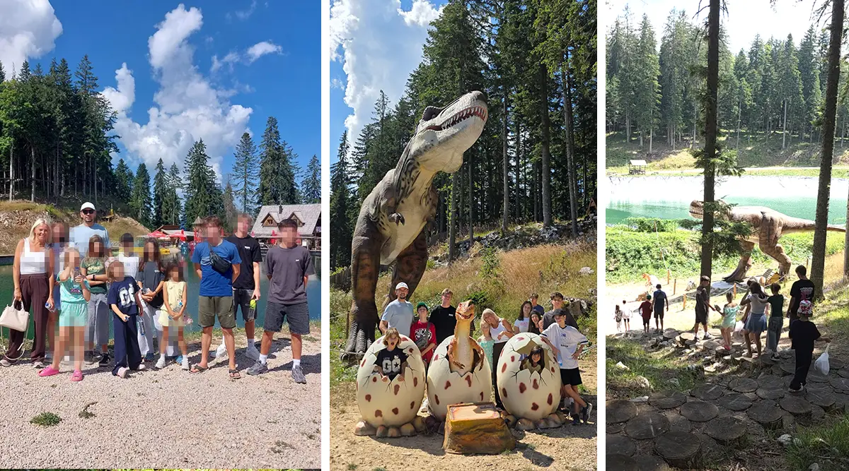 Children from Tuzla visiting Dino Park at Ravna Planina with Foundation Second