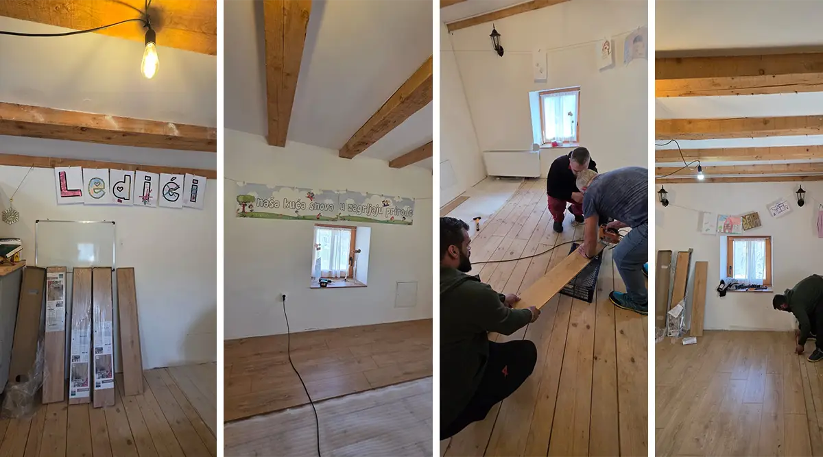 Small family home Ledici laminate renovation cleaning foundation second 02