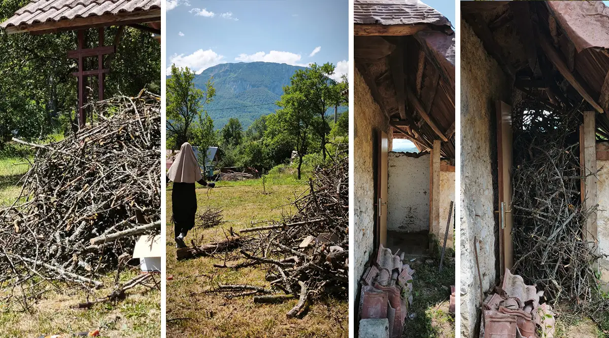 Nothing goes to waste in Ledići – Even the dry branches will one day bring children together around a barbecue