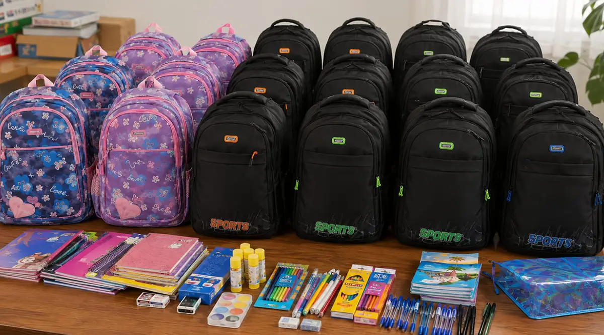 18 backpacks for 18 new school beginnings