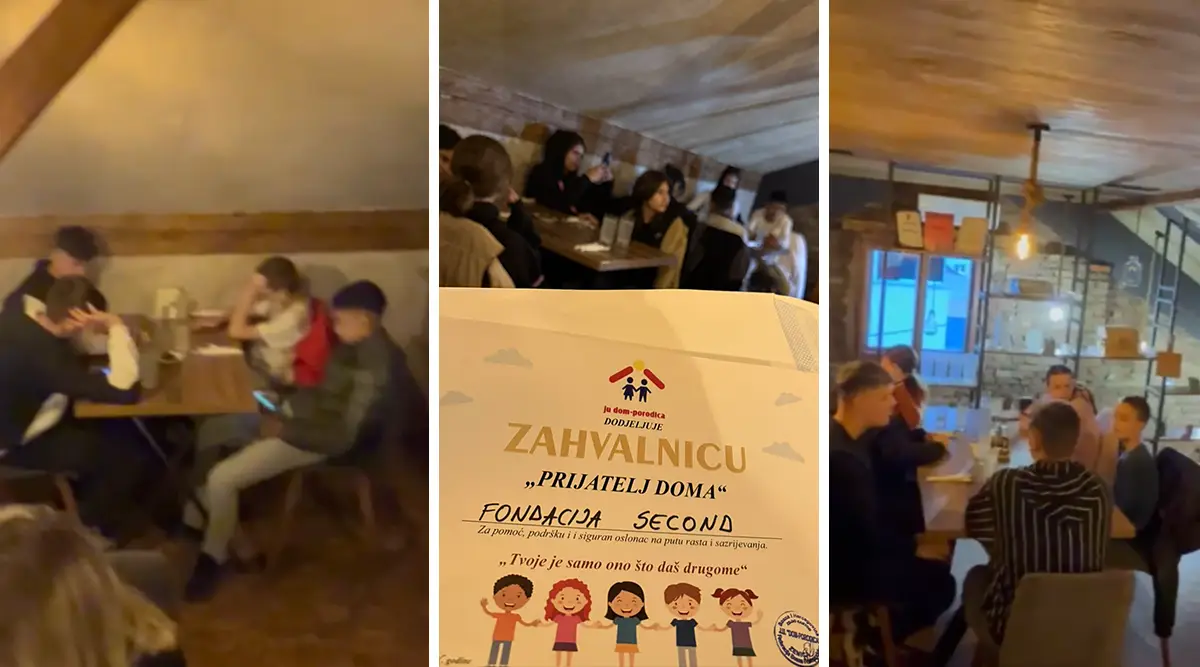 Children from “Dom-porodica” Zenica attend iftar at Urban Grill restaurant with the support of Stichting Amanet